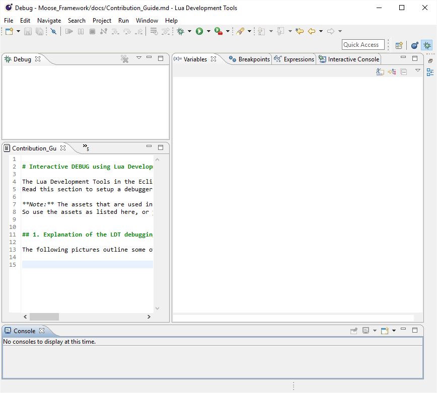 Interactive Debug Using Lua Development Tools From The Eclipse Open Source Suite M O O S E